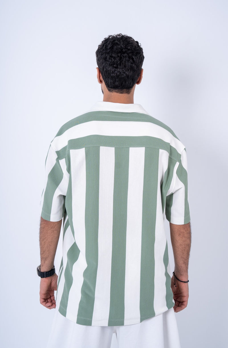 STCHZ Olive Striped Shirt