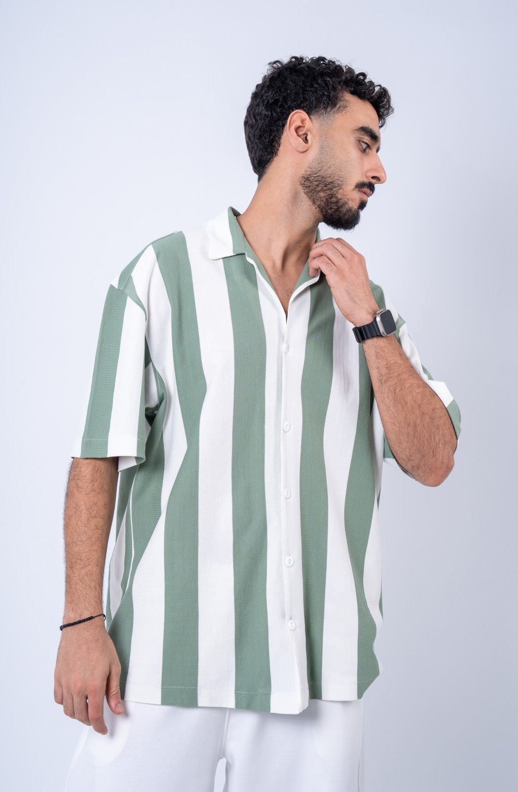 STCHZ Olive Striped Shirt