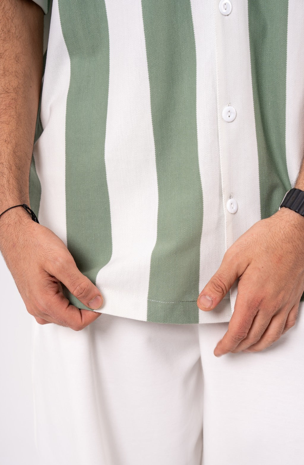 STCHZ Olive Striped Shirt