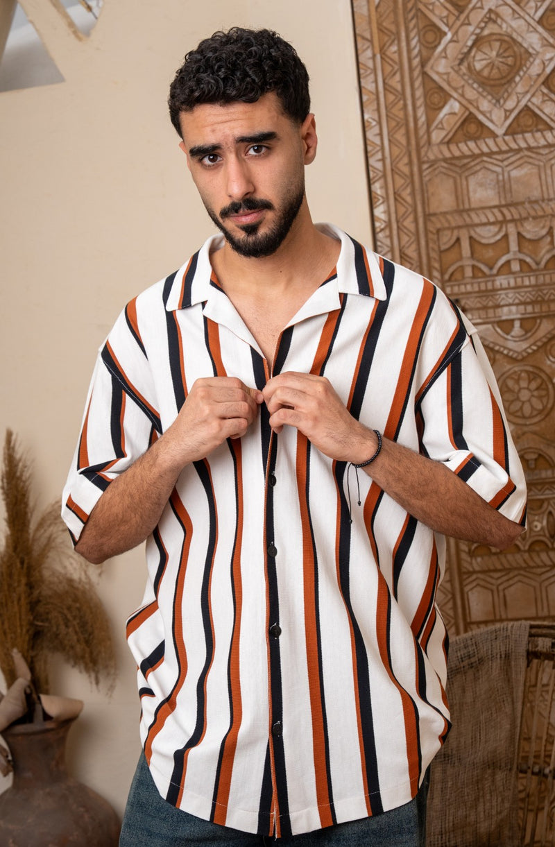 STCHZ Black&Orange Striped Shirt