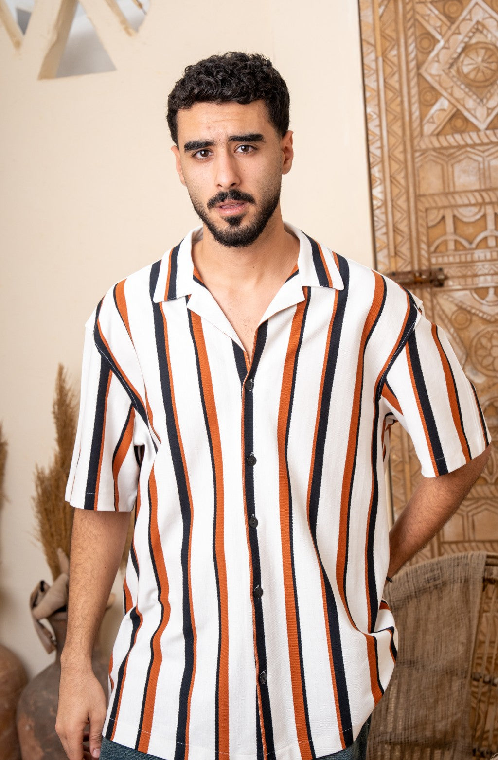 STCHZ Black&Orange Striped Shirt
