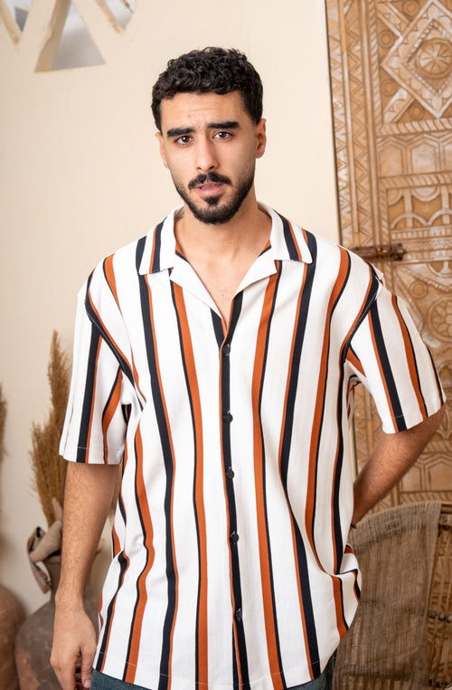 STCHZ Black&Orange Striped Shirt