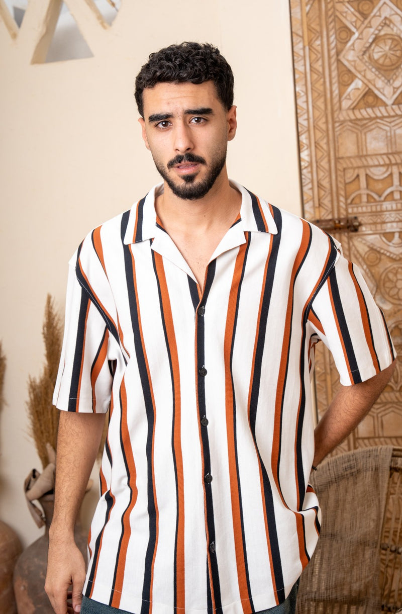 STCHZ Black&Orange Striped Shirt