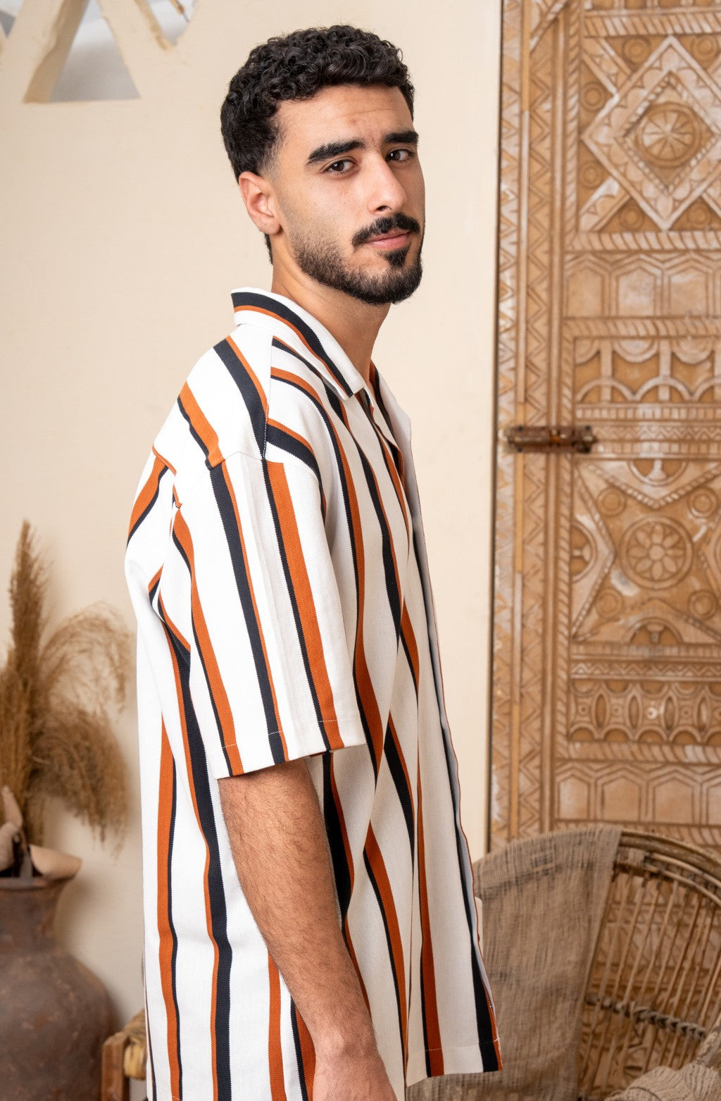 STCHZ Black&Orange Striped Shirt